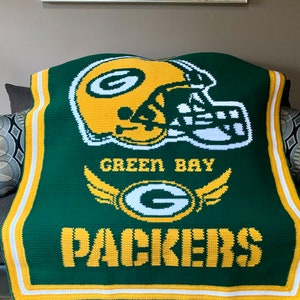 Green Bay Packers Afghan Design #1 Crochet Pattern