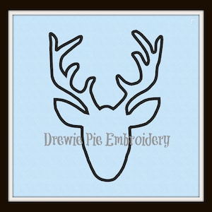 Embroidery Design - Deer Head - Antlers - Buck - Instant Download - Embroidery Files