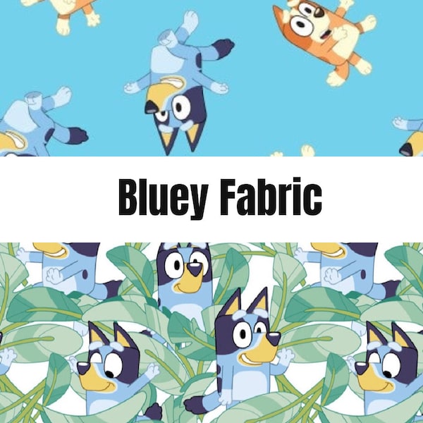 Bluey in the Garden 100% Cotton Fabric - Craft Supply - Continuous Cuts