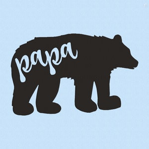 Embroidery Design - Papa Bear- Instant Download - Embroidery File