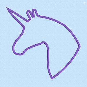 Embroidery Design - Unicorn Applique - Instant download - Unicorn Outline