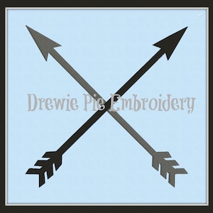 Embroidery Design - Crossed Arrows - Arrow - Valentines Day - Instant Download - Embroidery File