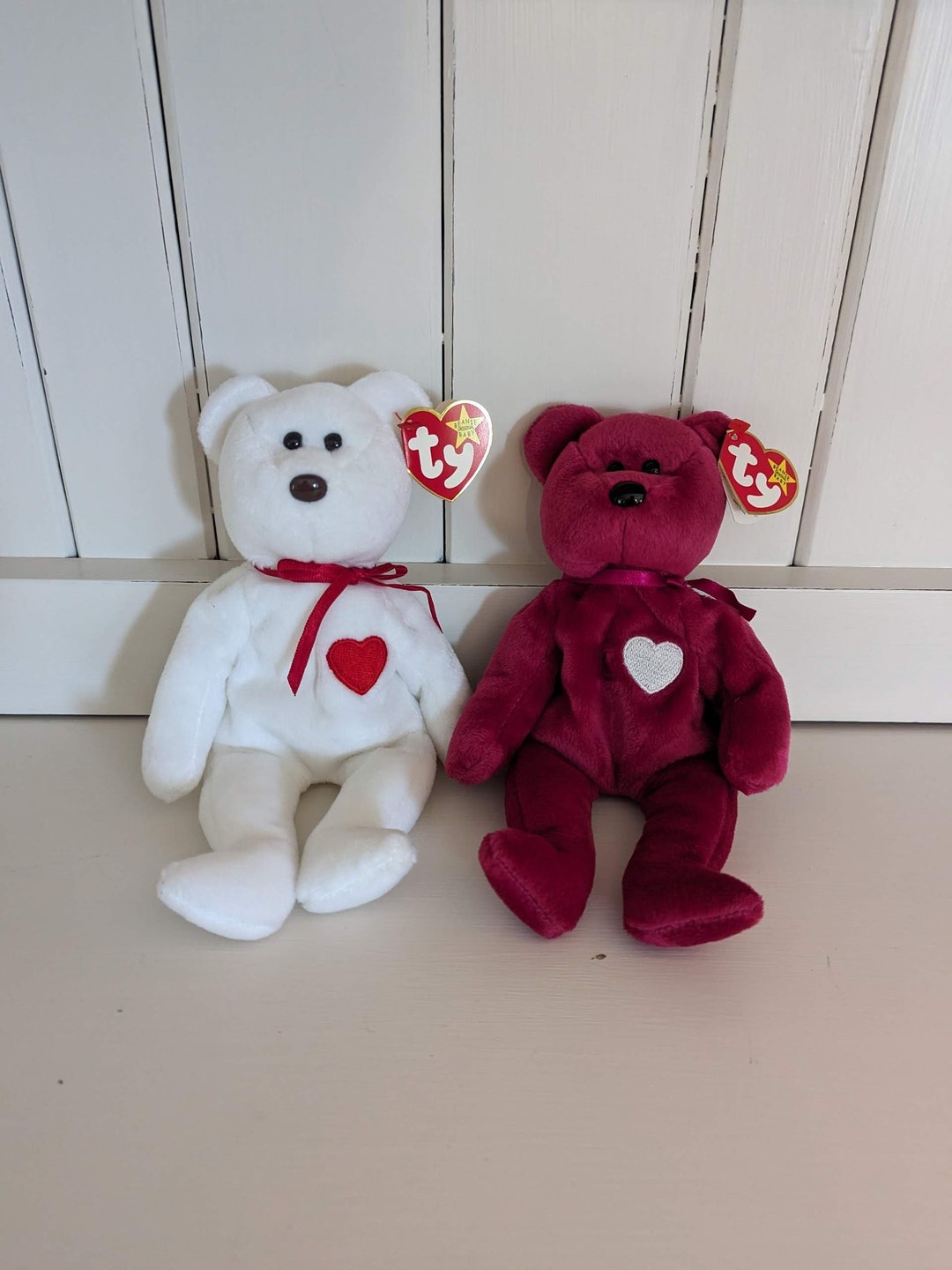 Ty Beanie Baby valentina and valentino the Bears 8.5 Inch Etsy