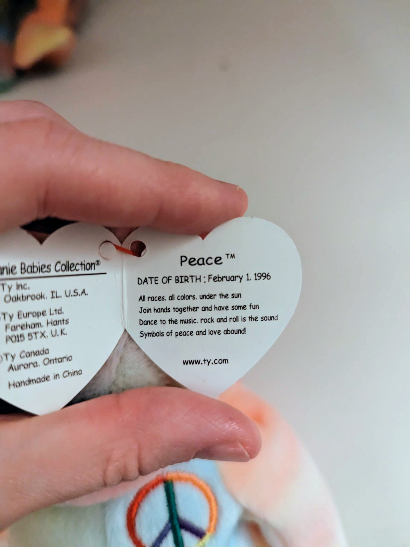 Ty Beanie Babies Peace Tie-dye Bears Rare and Retired - Etsy