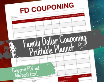 Dollar General Couponing Printable - Coupon Shopping Checkout Tracker ...