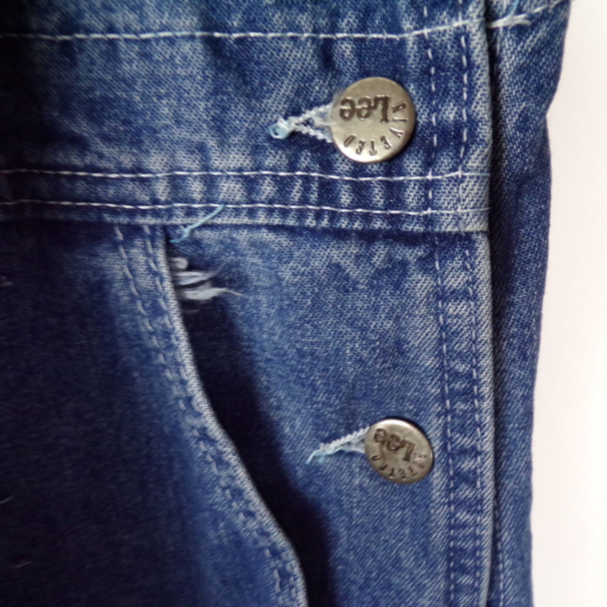 Vintage Lee Riveted Denim Dungarees Large 41
