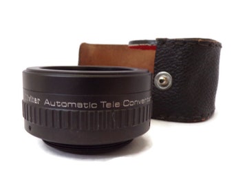 Vintage Vivitar Automatic Tele Converter 2X-1 With case & Lens Cover.