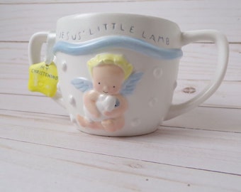 Vintage Christening Cup Keepsake - I am Jesus Little Lamb - Michel & Company