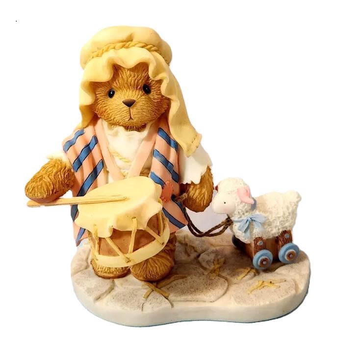 Vintage Cherished Teddies Drummer Boy With Lamb Ethan 864293 New