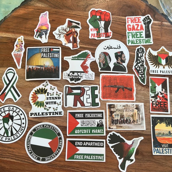 50 pieces Free Palestine laptop stickers