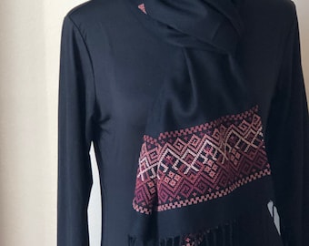 Handmade Palestinian embroidery shawl