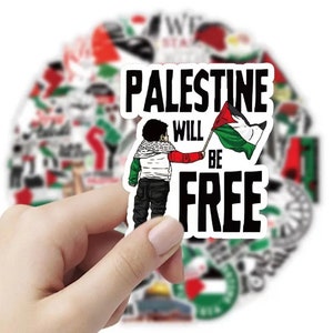 100 pieces Free Palestine laptop stickers