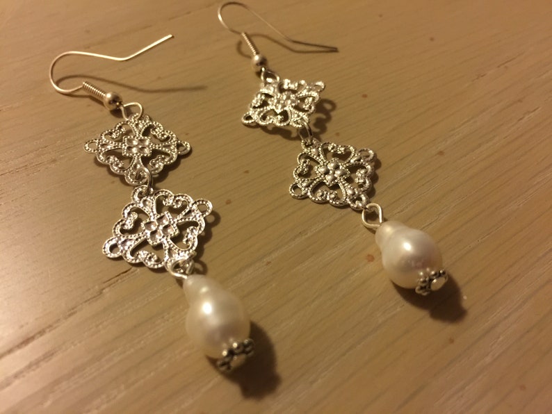 Handmade bridesmaid earrings