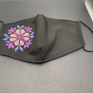 Handmade Palestinian embroidery face mask