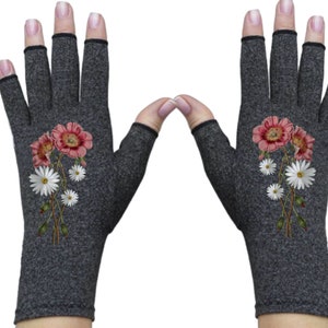 Fingerless Gloves for Women - Arthritis Gloves - Texting Gloves - Arthritis Relief - Driving Gloves - Compression Gloves - Springtime