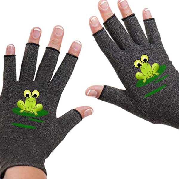 Fingerless Gloves for Arthritis, Customized, Women fingerless gloves, Arthritis Gloves, Mother’s day gift, Compression gloves - Mr Frog