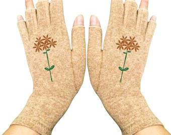 Fingerless Gloves for Women - Arthritis Gloves - Texting Gloves - Arthritis Relief - Compression Gloves -Wrist Warmers - Stardust