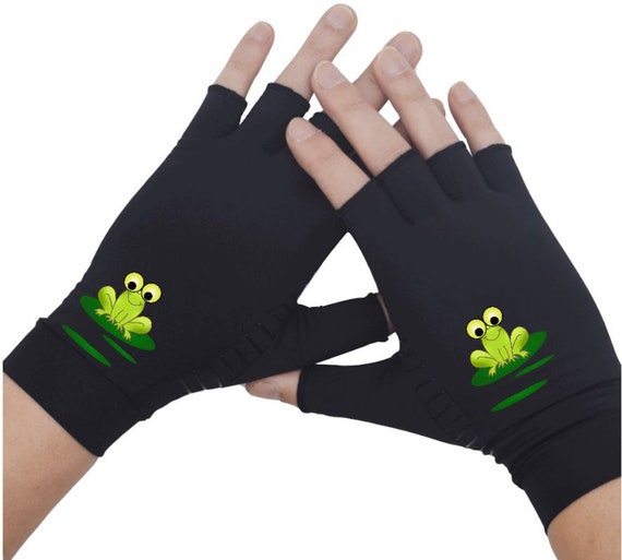 Copper Compression Fingerless Gloves: Arthritis Relief - Mr. Frog