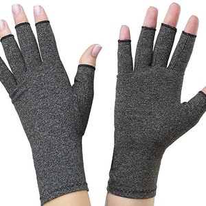 Fingerless Gloves for Arthritis, Women fingerless gloves, short gloves, Mother’s day gift, Compression gloves - Plain