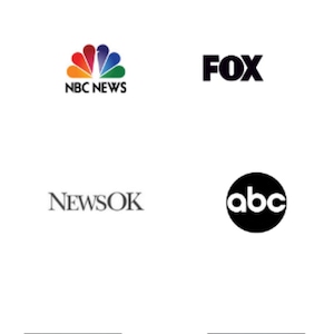 K&ouml;nnte beinhalten: Eine Collage von Logos verschiedener Nachrichtenagenturen, darunter NBC News, Fox, NewsOK, ABC, The CW und 2 News. Der Text "MARGIN WELLNESS WAS FEATURED IN THESE" befindet sich oben im Bild.