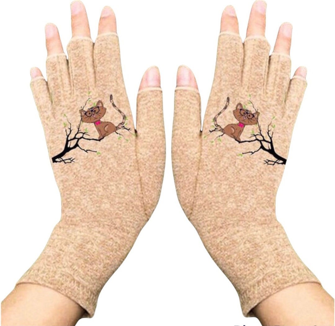 Fingerless Gloves for Arthritis, Women Fingerless Gloves, Short Gloves