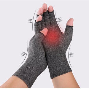 Fingerless Gloves for Women Arthritis Gloves Texting Gloves Arthritis Relief Driving Gloves Compression Gloves Daisy Feathers image 10