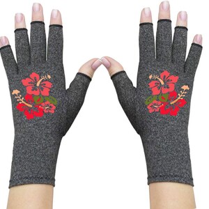 Fingerless Gloves for Women - Arthritis Gloves - Texting Gloves - Arthritis Relief - Driving Gloves - Compression Gloves - Tropic