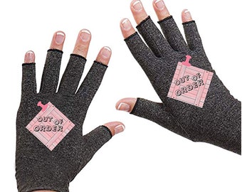 Compression Fingerless Gloves: Arthritis Relief, Texting, Driving