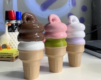 ¡Esculturas de pared de helado suave! ¡Conchas de resina impresas en 3D y sumergidas a mano!