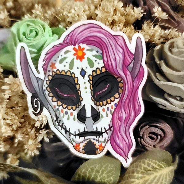 Calavera Caduceus Clay Glow in the Dark Stickers