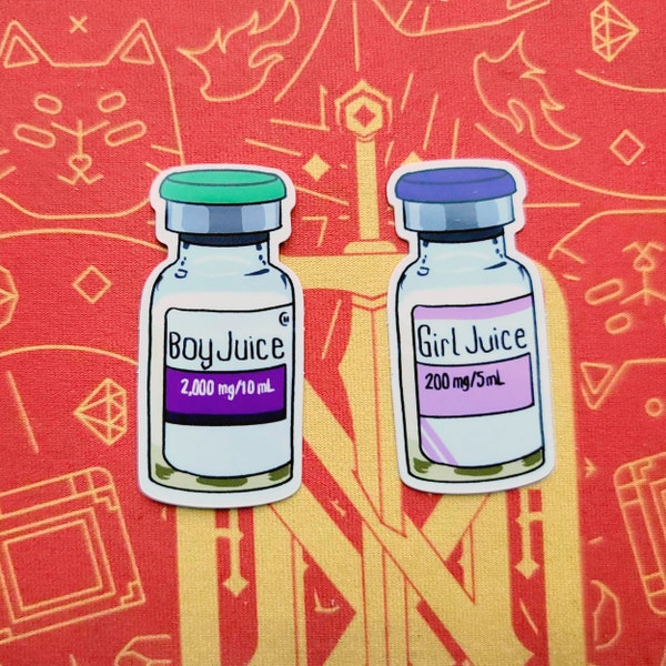 Boy Juice & Girl Juice Trans Stickers