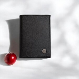 Portefeuille homme vegan en cuir de pomme Apple-skin - cadeau homme ecoresponsable - Alternative éthique au cuir animal - ecofriendly gift