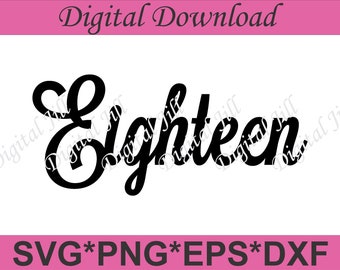 Diciotto Torta Topper 18 Torta Topper 18 Compleanno Torta Etsy