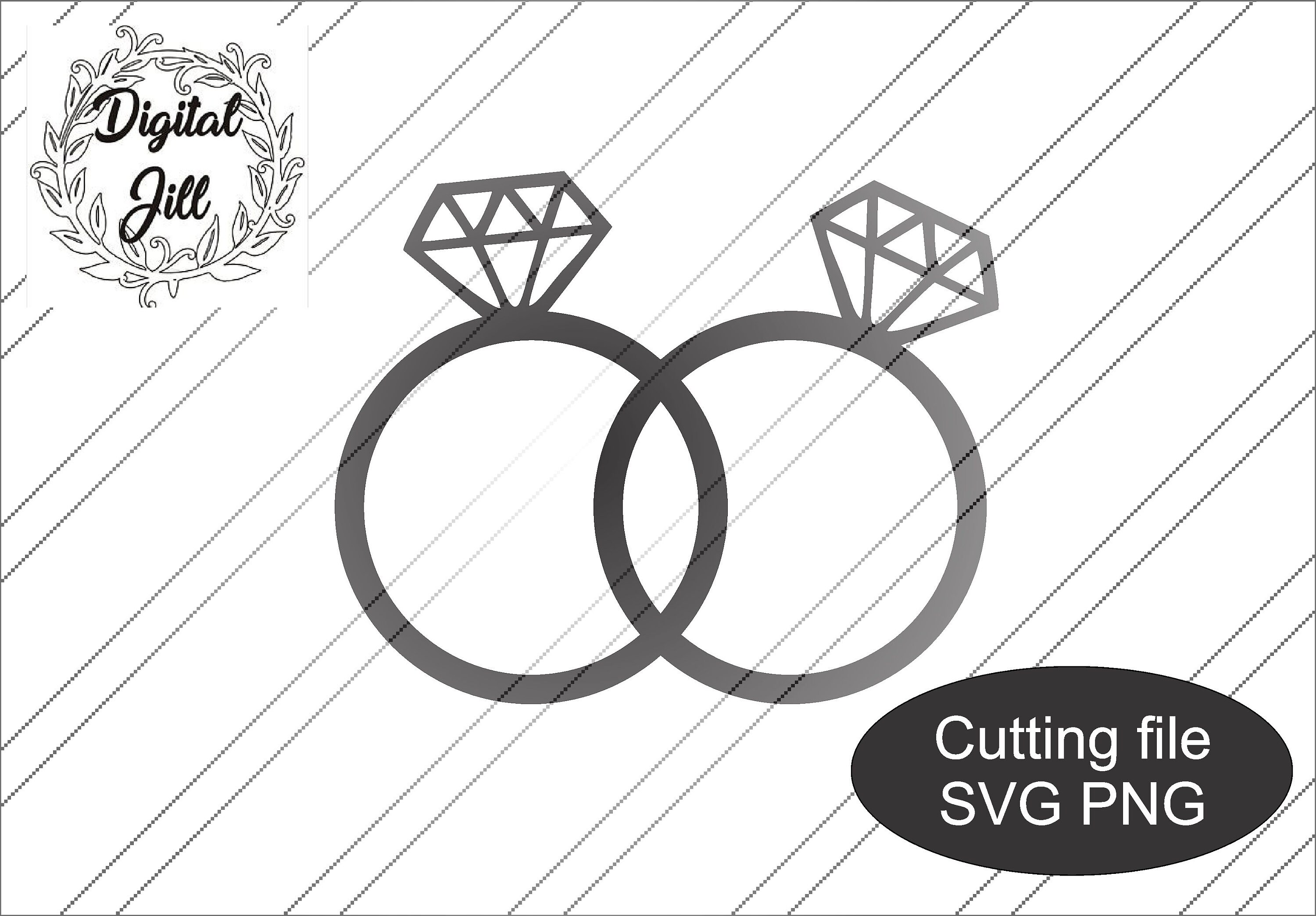 Anillos de boda pastel topper svg png. Anillos pastel topper | Etsy