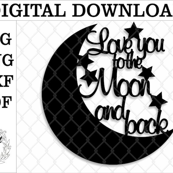 Love you to the moon cake topper svg. Love you to the moon and back svg. Love you to the moon png. Cake topper svg. Wedding topper svg, png.