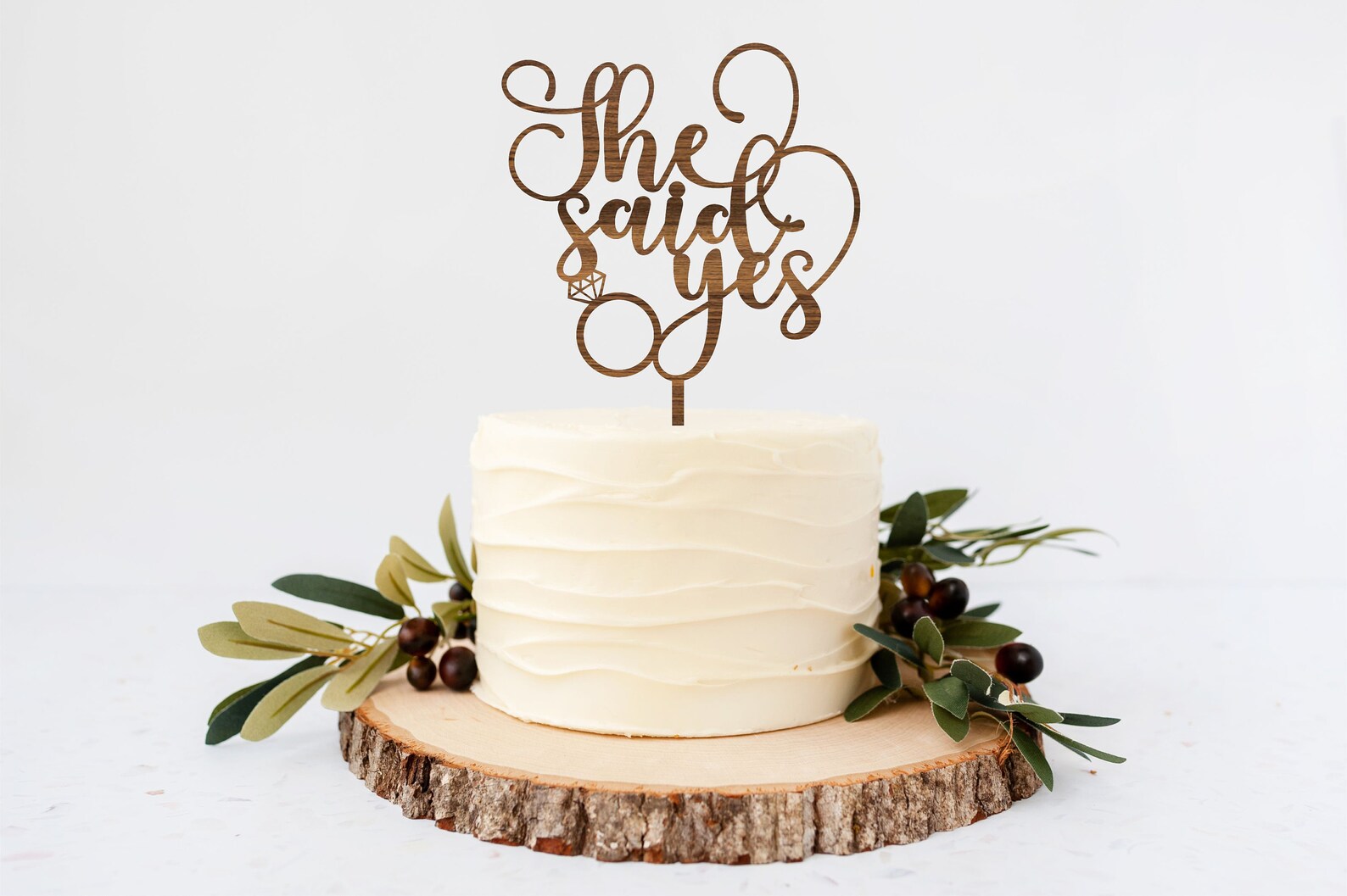 She Said Yes Cake Topper. She Said Yes Svg Png File. Wedding - Etsy