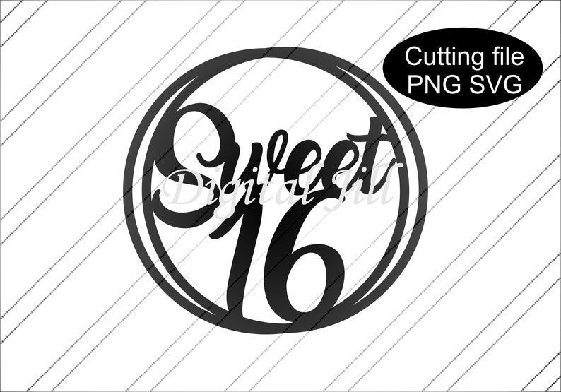 Free Free 226 Sweet Sixteen Cake Topper Svg SVG PNG EPS DXF File