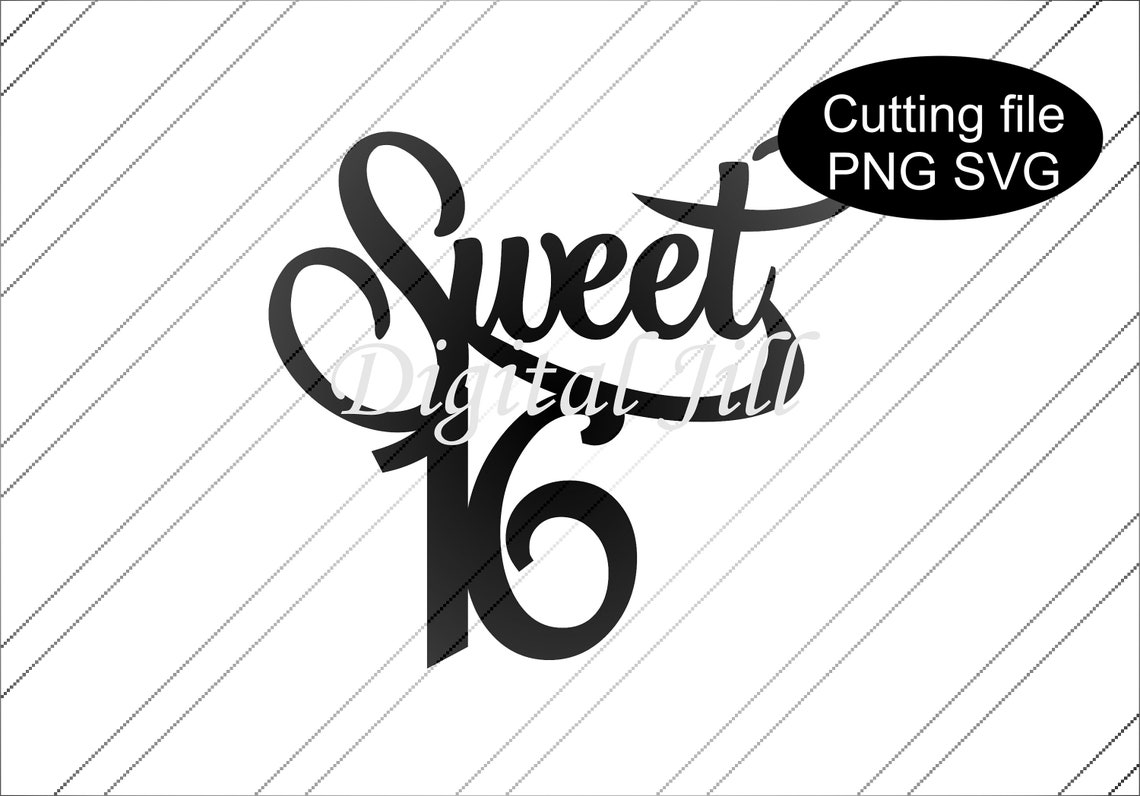 Free Free 271 Sweet 16 Cake Topper Svg SVG PNG EPS DXF File