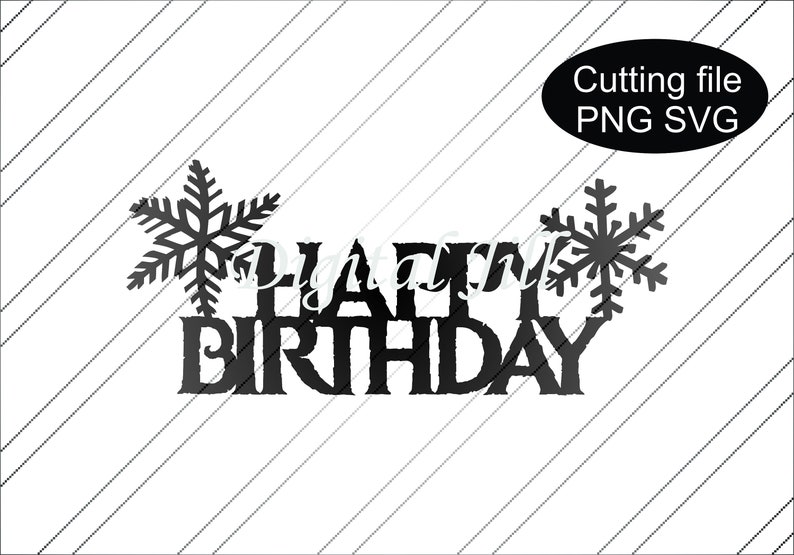 Download Frozen cake topper svg. Snowflake frozen happy birthday svg. | Etsy
