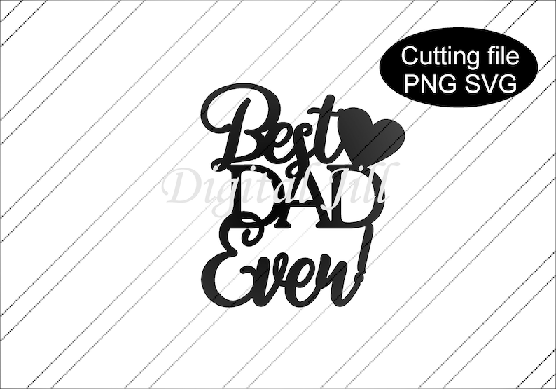 Download Best Dad ever cake topper svg. Dad cake topper svg. Birthday | Etsy