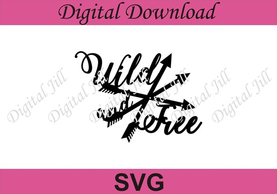 Download Free Wild And Free Cake Topper Svg Wild And Free Digital File Etsy SVG Cut Files