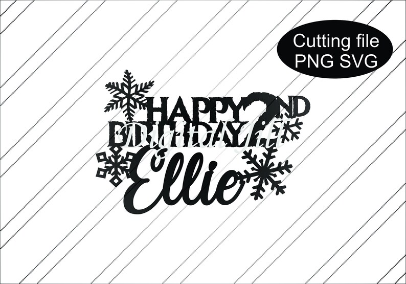 Frozen cake topper svg. Custom personalised Snowflake frozen Etsy