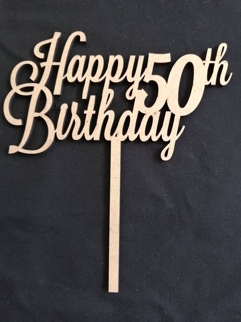 Download Happy 50th Birthday svg cake topper. Digital download cake | Etsy