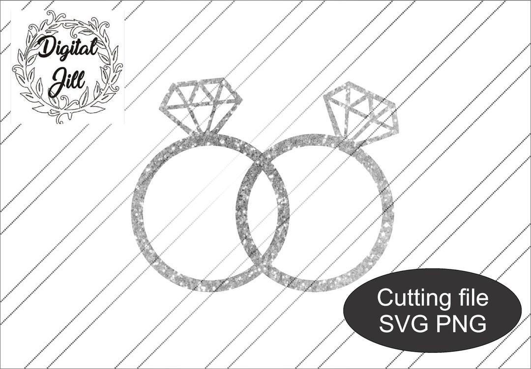Wedding Rings Cake Topper Svg Png. Rings Cake Topper Svg. 2 Etsy