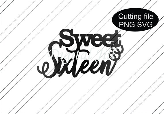 Free Free 231 16Th Birthday Cake Topper Svg Sweet 16 Svg Free SVG PNG EPS DXF File