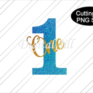 Eén nummer 1 svg-bestand. Eén taarttopper. Digitaal bestand. 1e verjaardagstaarttopper. 1e verjaardag svg-bestand.