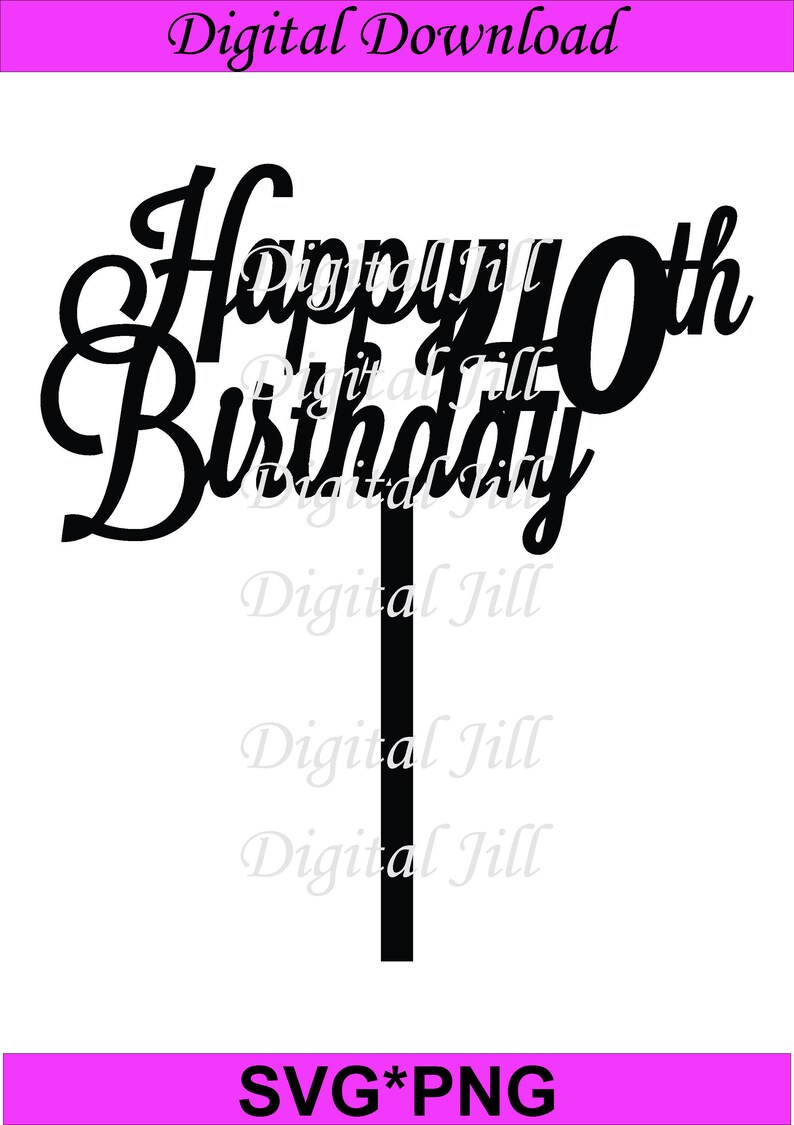 Download Happy 40th Birthday svg cake topper. Png Eps Dxf Svg files ...