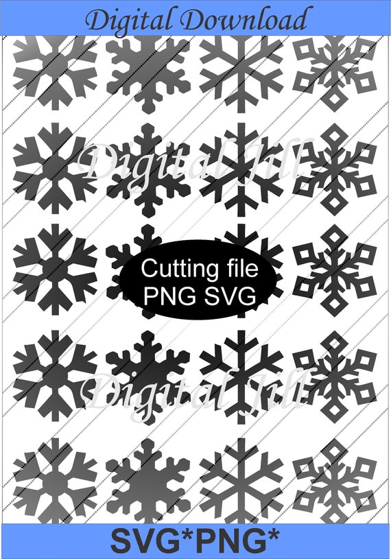 Snowflake Cupcake Toppers 2. Ready to Cut. Snowflake Cut Outs. | Etsy