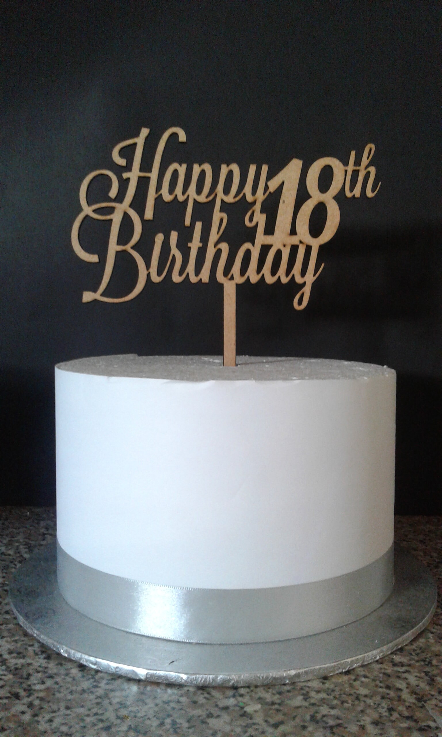 Happy 18th Birthday Cake Topper Svg. Laser Cut. Digital Cake Topper ...