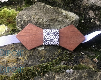 Modular wooden bow tie